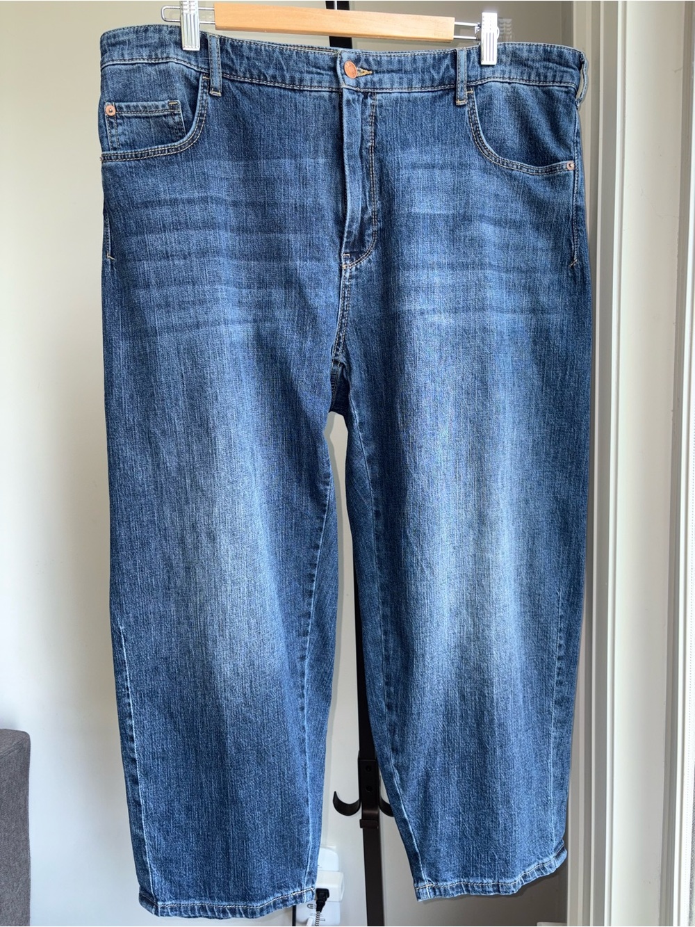 Pilcro by Anthropologie Women’s Size 16W Cropped Barrel Wide Leg Denim Jeans